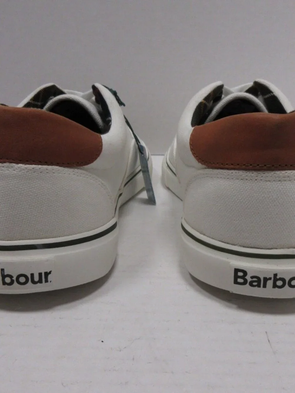 Barbour Sneakers 11 Off Leonard Canvas Training Tartan Lined NEW
